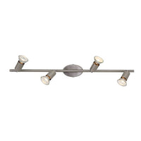 Eurolux satin chrome floodlight, front view