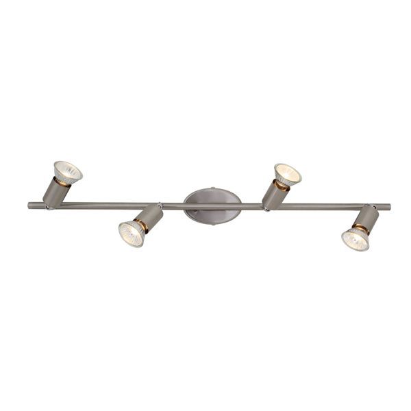 Eurolux satin chrome floodlight, front view