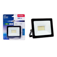 Eurolux black floodlight, front view