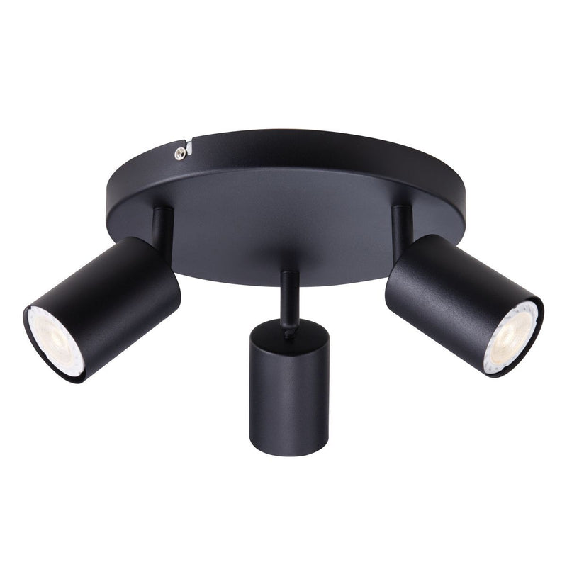 Urban black and in white downlight, front view