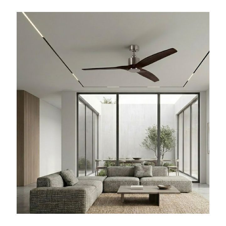 Eurolux ceiling fan installed and lit