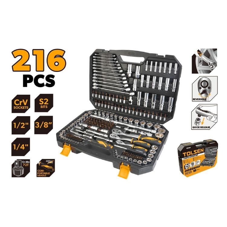 Tolsen socket set, alternate angle