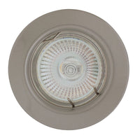 Eurolux satin chrome downlight, front view