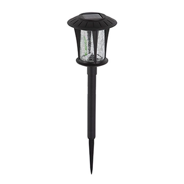 Eurolux black garden light, front view