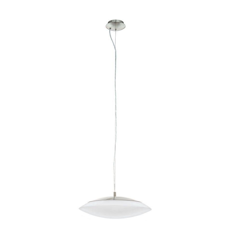 Eurolux satin chrome pendant light, front view