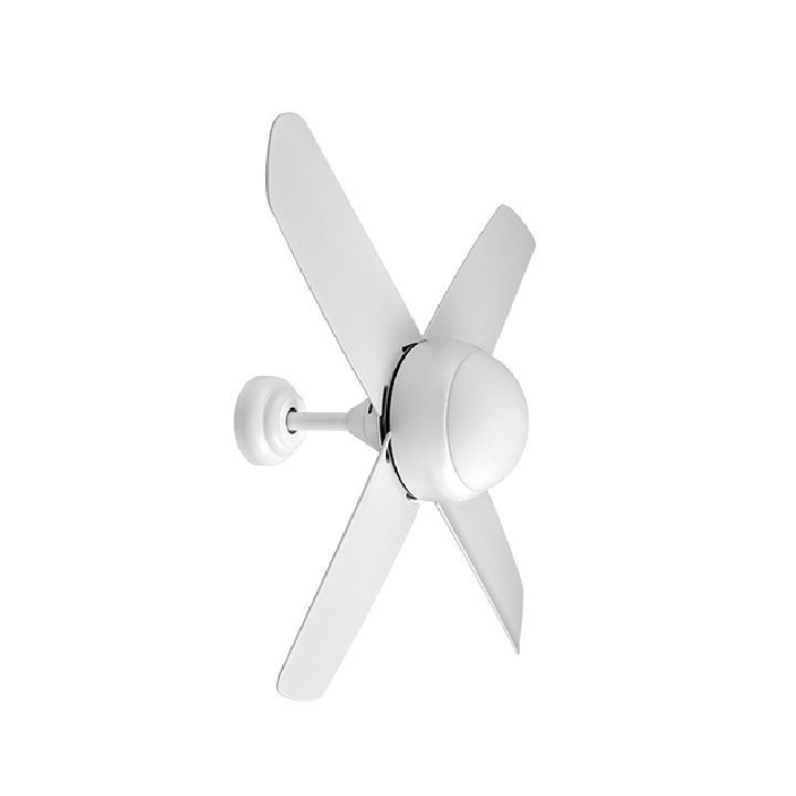 Radiant ceiling fan installed and lit