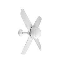 Radiant ceiling fan installed and lit
