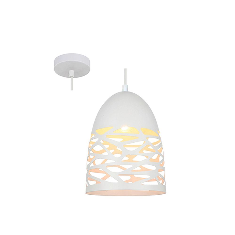 Radiant white pendant light shown in its packaging