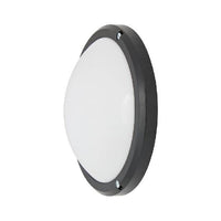 Eurolux black bulkhead light installed and lit
