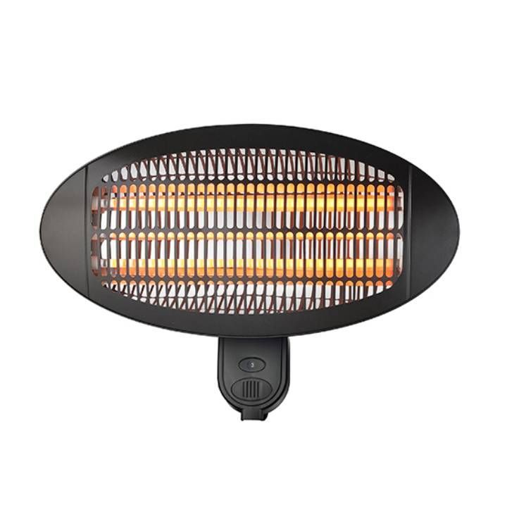 Radiant black heater, front view