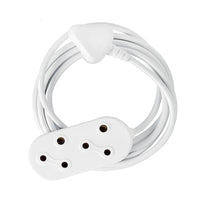 Radiant white extension cord, front view