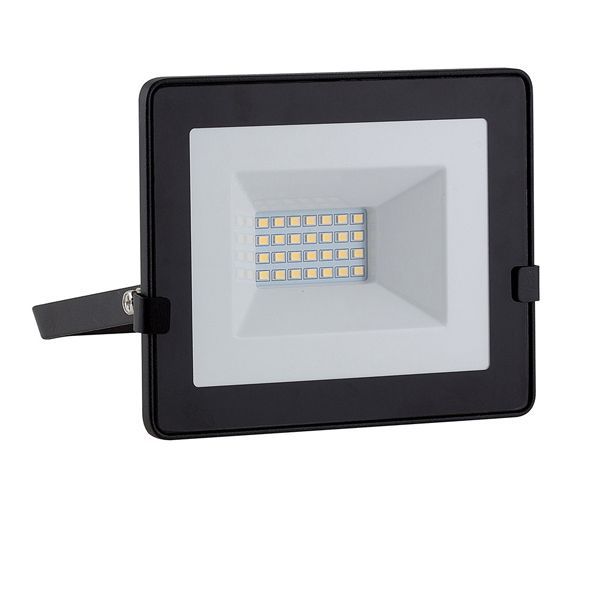 Eurolux black floodlight, front view