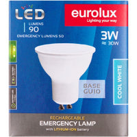 Eurolux emergency light installed and lit