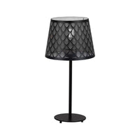 Eurolux black table lamp, front view