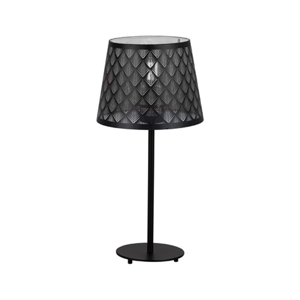 Eurolux black table lamp, front view