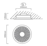 Eurolux extractor fan dimensions diagram