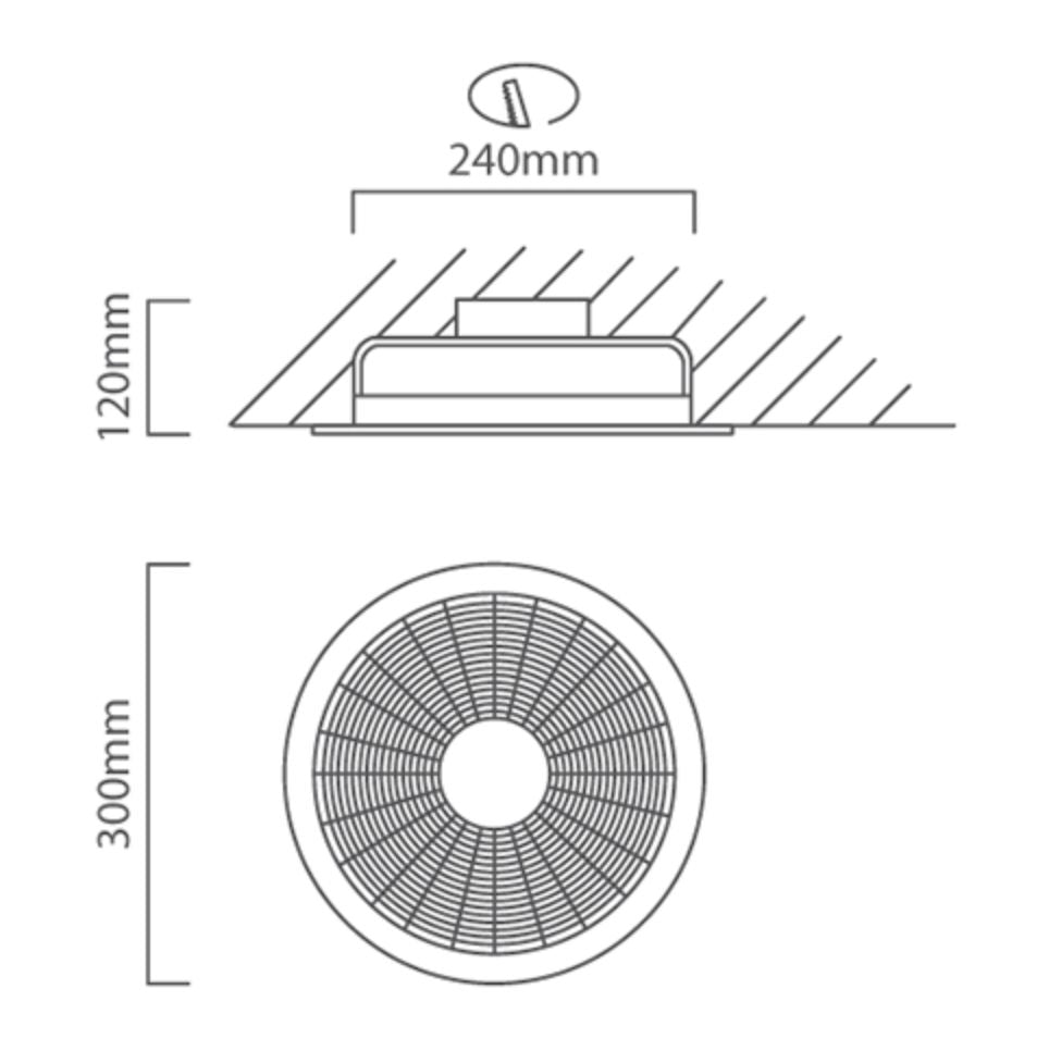 Eurolux extractor fan dimensions diagram