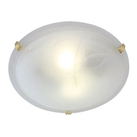 Eurolux polished brass ceiling light, front view