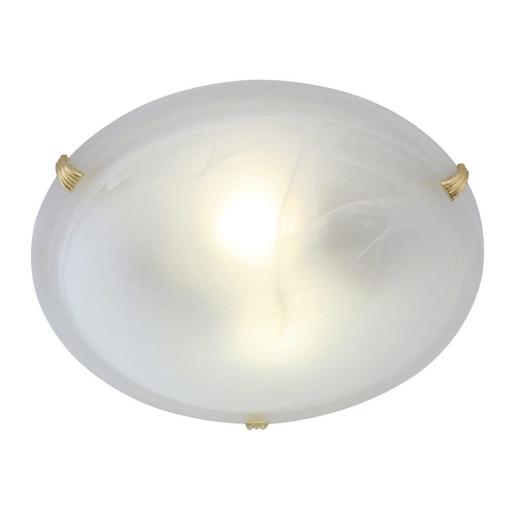 Eurolux polished brass ceiling light, front view
