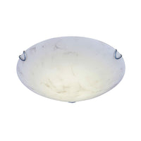 Radiant chrome ceiling light, front view