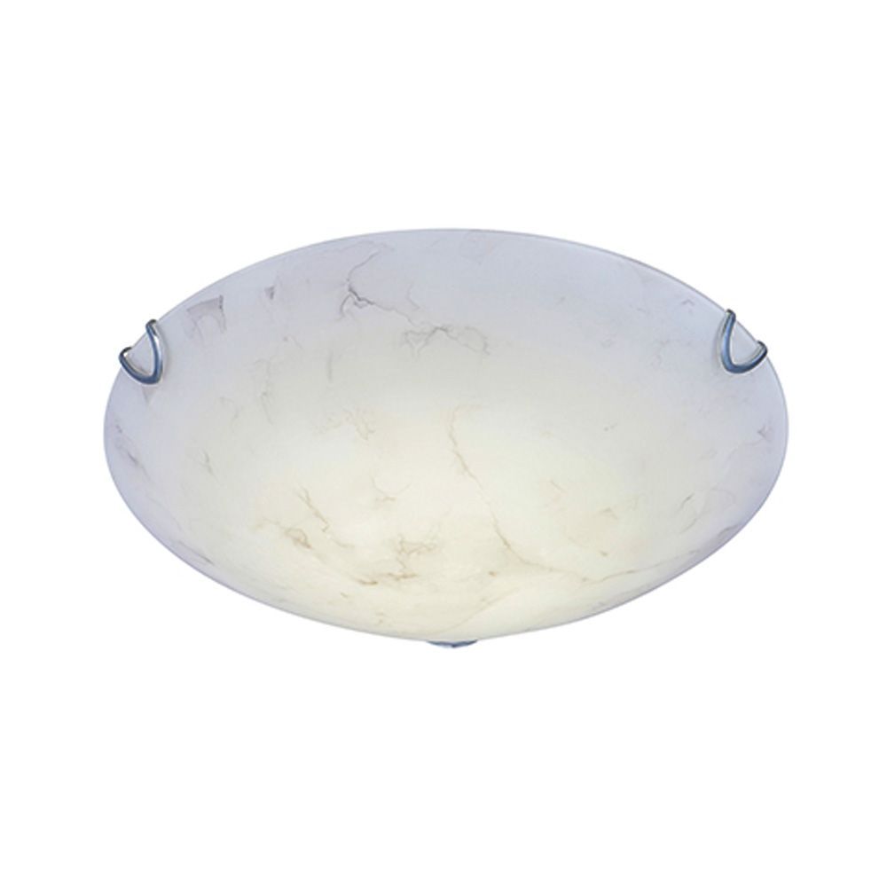 Radiant chrome ceiling light, front view