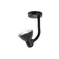 Close-up detail of the Eurolux black lamp