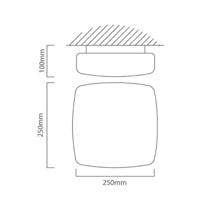 Eurolux ceiling light dimensions diagram