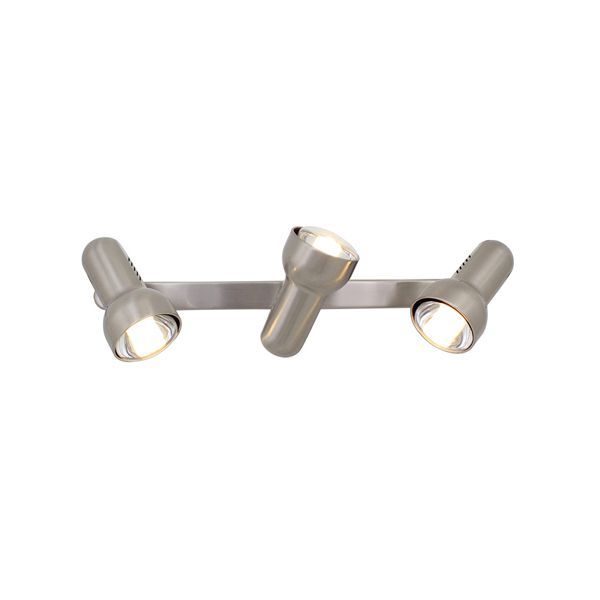 Eurolux satin chrome floodlight, front view