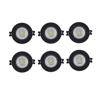 Eurolux black downlight, front view
