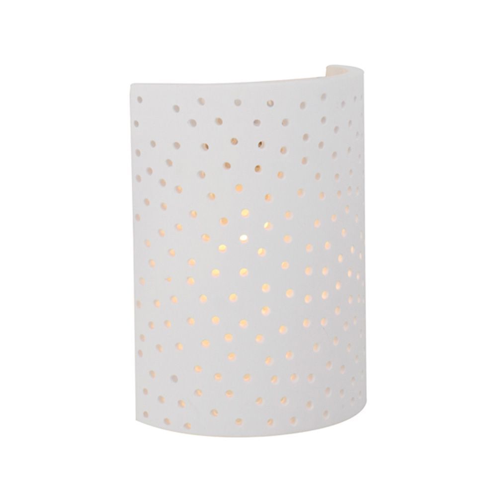 Eurolux white wall light, front view