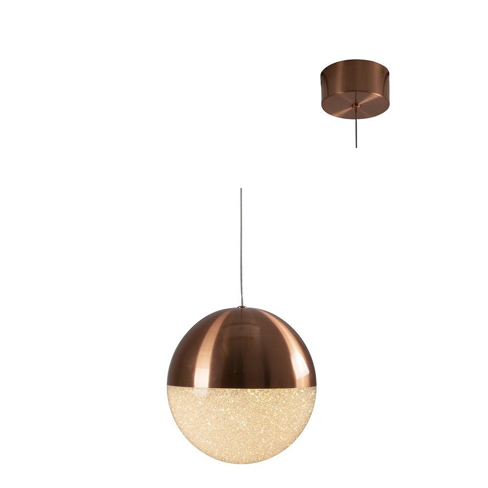 Eurolux copper pendant light, front view