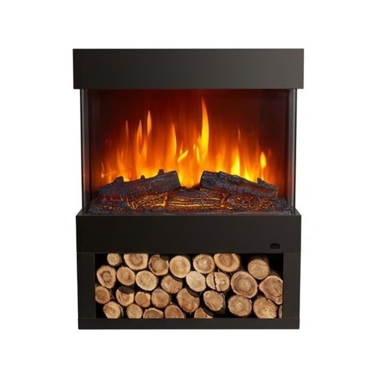 Radiant heater shown in its packaging