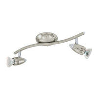 Eurolux satin chrome spotlight, front view