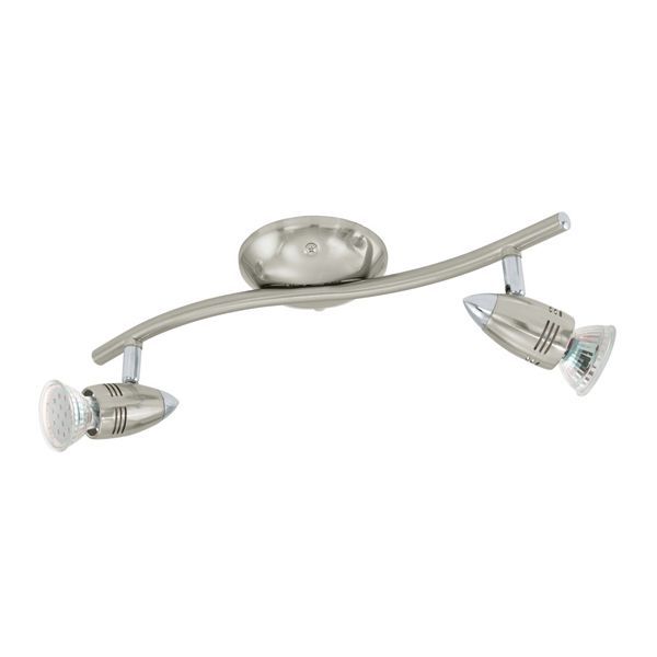 Eurolux satin chrome spotlight, front view