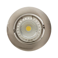 Eurolux satin chrome downlight, front view