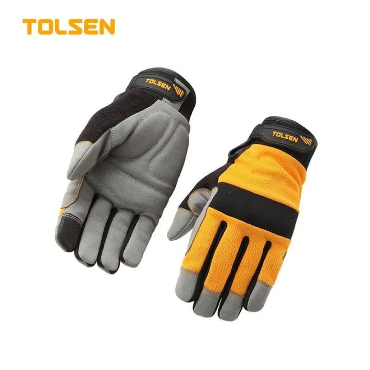 Tolsen gloves shown in its packaging