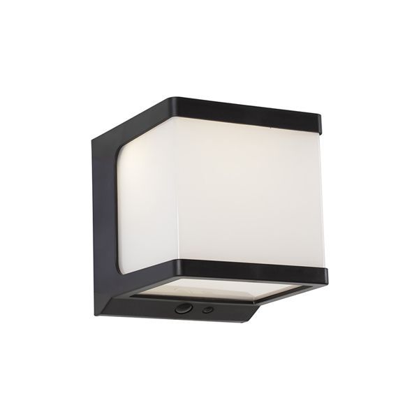 Eurolux black wall light, front view