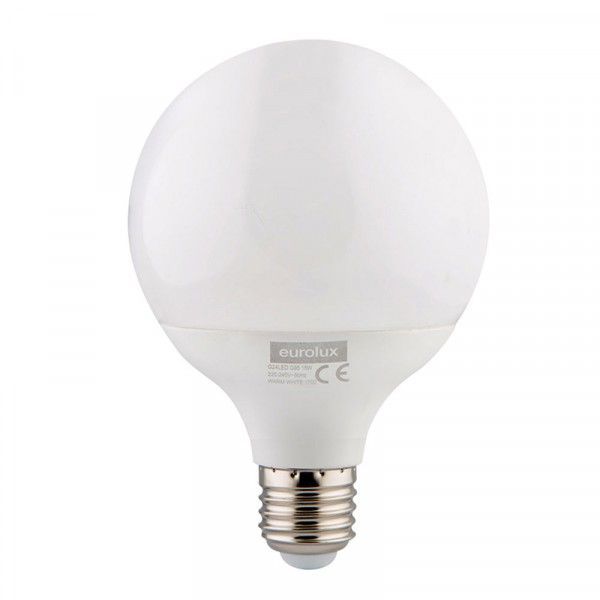 Eurolux warm white LED globe, front view