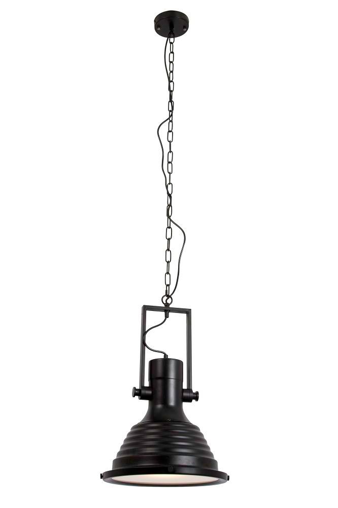 Eurolux black pendant light, front view