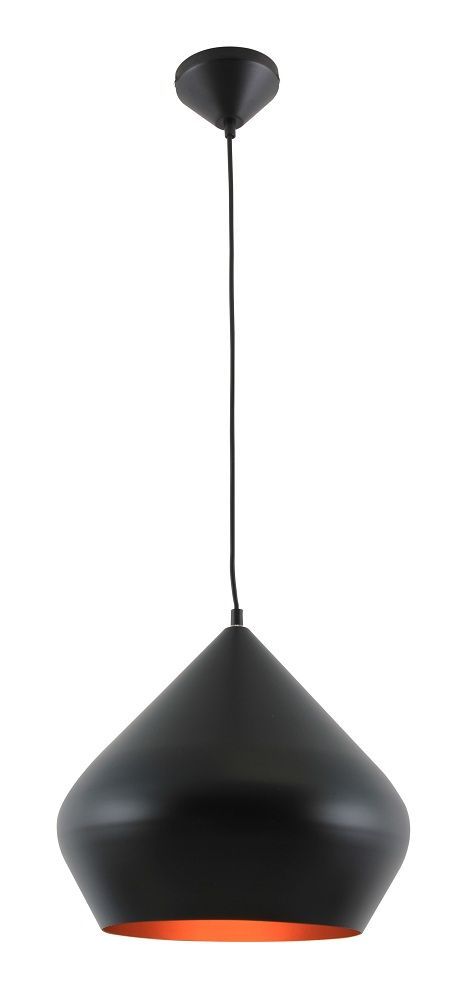 Eurolux black pendant light, front view