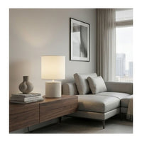 Eurolux white with white shade table lamp dimensions diagram