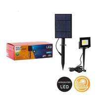 Eurolux black spotlight shown in its packaging
