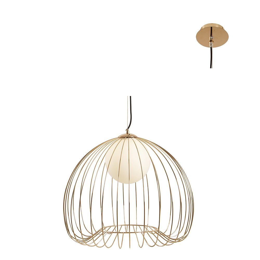 Eurolux gold pendant light, front view