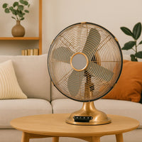 Close-up detail of the Eurolux antique copper or silver fan