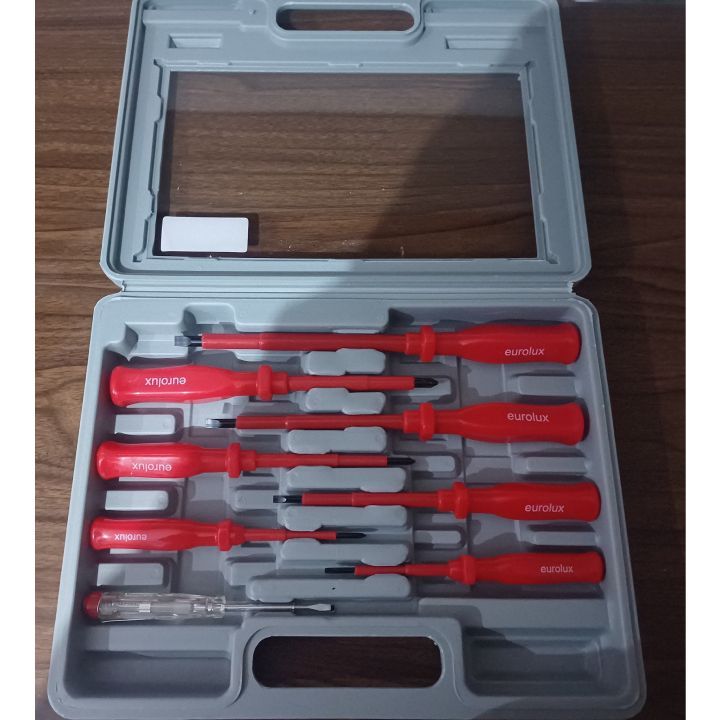 Eurolux screwdriver shown in its packaging