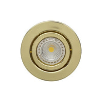 Eurolux polished brass downlight, front view