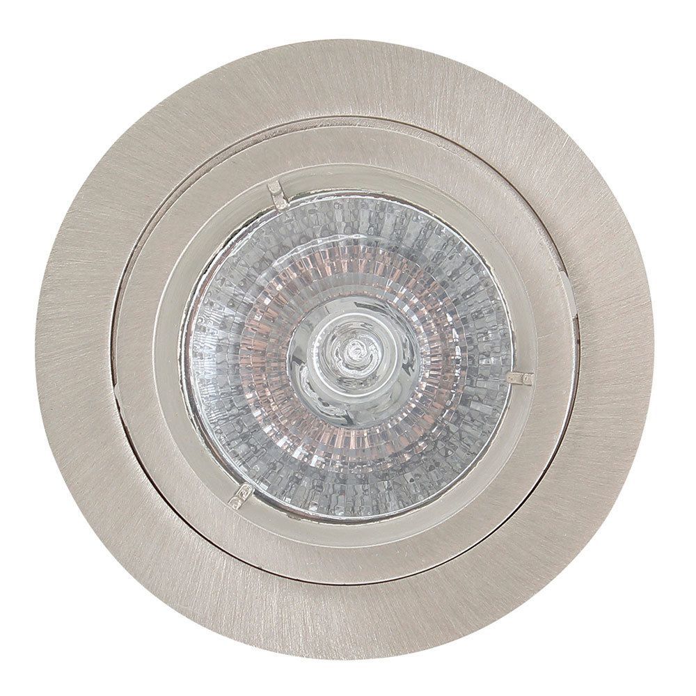 Eurolux satin chrome downlight, front view