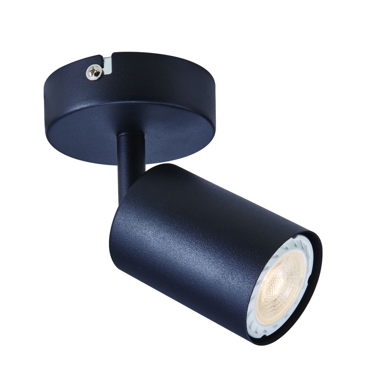 Urban black downlight, front view