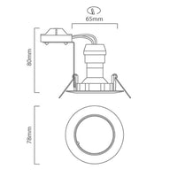 Eurolux downlight shown in its packaging