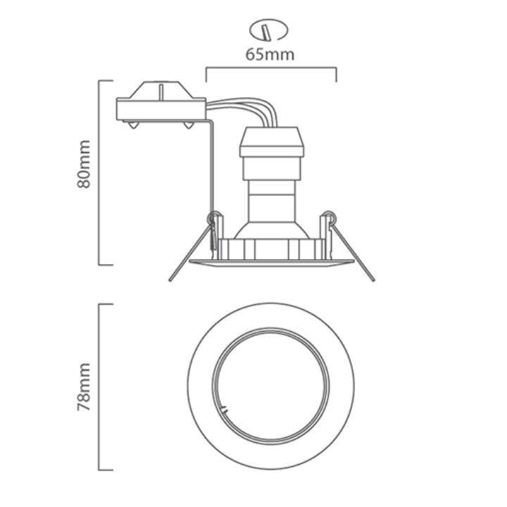 Eurolux downlight shown in its packaging